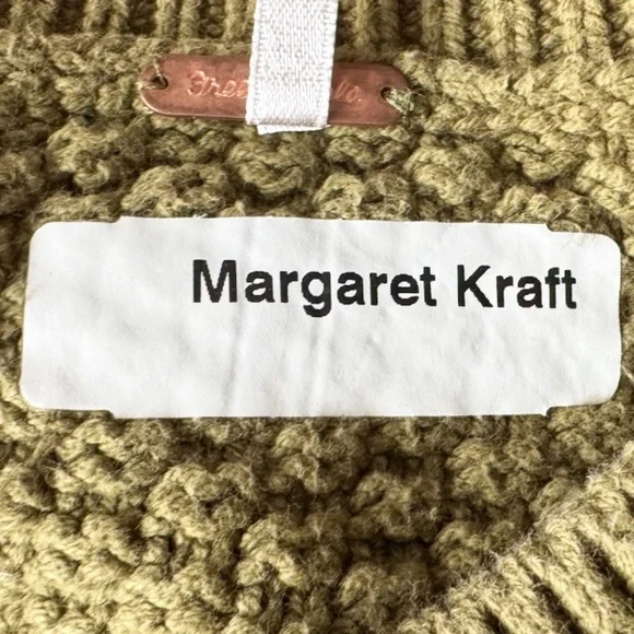 Free People Lila Cardigan Green Textured Knit Button Front (L) - Picture 8 of 14